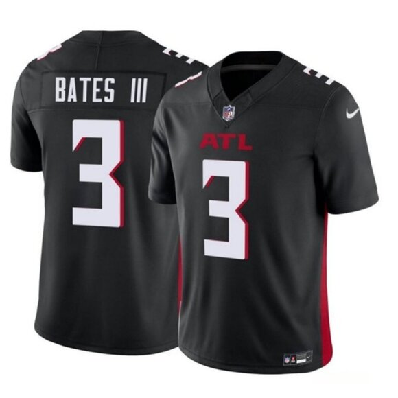 Mens Youths Kids Womens 3 Jessie Bates III Black Vapor Limited Stitched Jersey